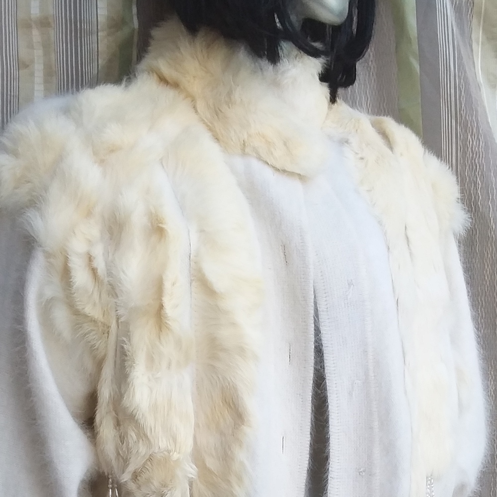 Medium Sweater Off White Angora Soft Vintage! - Picture 3 of 7